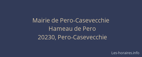 Mairie de Pero-Casevecchie