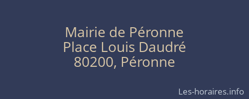 Mairie de Péronne