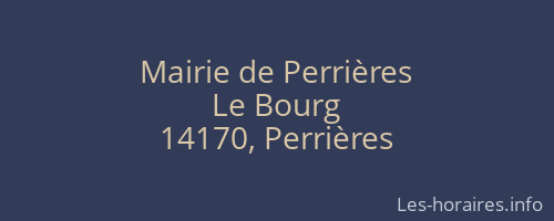 Mairie de Perrières