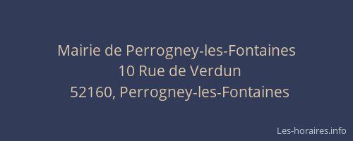 Mairie de Perrogney-les-Fontaines