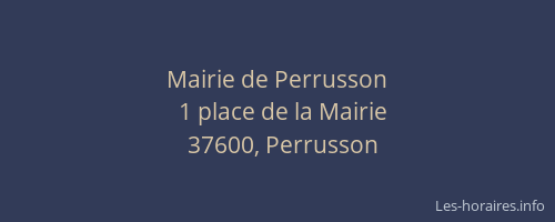 Mairie de Perrusson