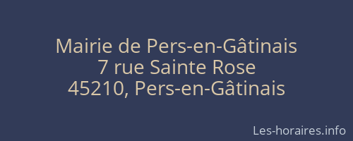 Mairie de Pers-en-Gâtinais