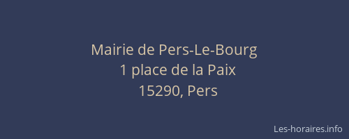 Mairie de Pers-Le-Bourg
