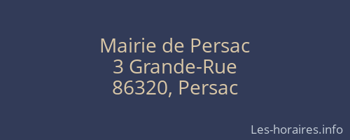 Mairie de Persac