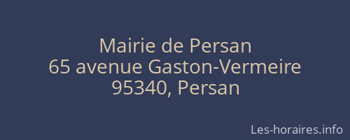 Mairie de Persan