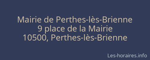 Mairie de Perthes-lès-Brienne