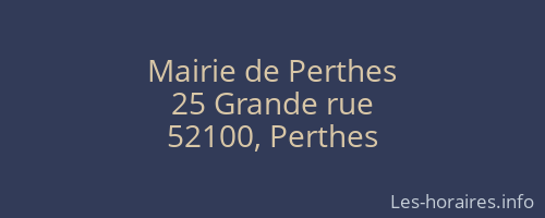 Mairie de Perthes