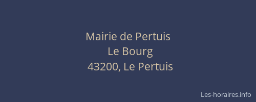 Mairie de Pertuis