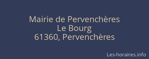 Mairie de Pervenchères