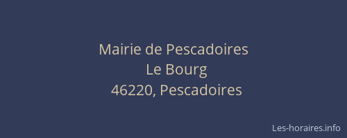 Mairie de Pescadoires