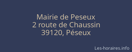 Mairie de Peseux