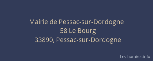 Mairie de Pessac-sur-Dordogne