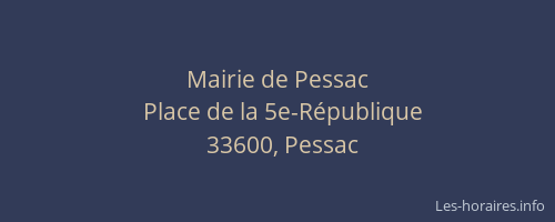 Mairie de Pessac