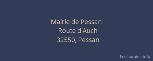Mairie de Pessan