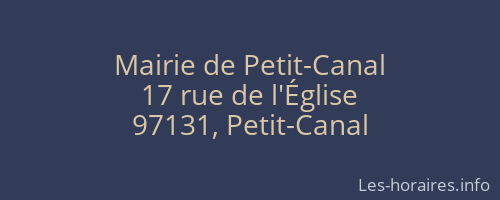 Mairie de Petit-Canal
