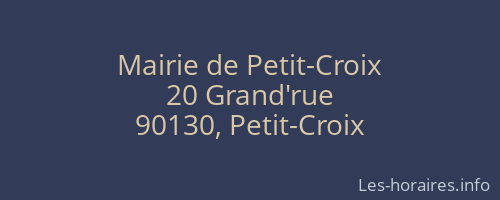 Mairie de Petit-Croix