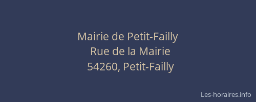 Mairie de Petit-Failly