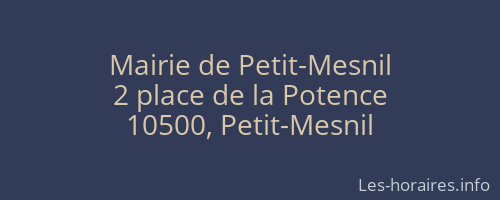 Mairie de Petit-Mesnil