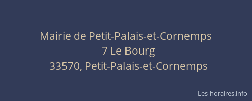 Mairie de Petit-Palais-et-Cornemps