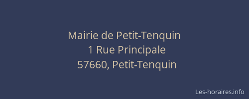 Mairie de Petit-Tenquin