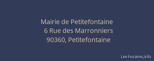 Mairie de Petitefontaine