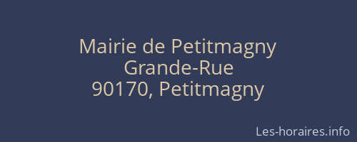 Mairie de Petitmagny