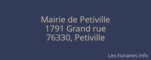 Mairie de Petiville