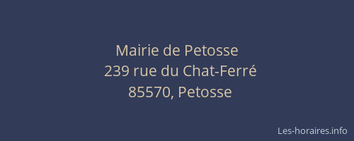 Mairie de Petosse