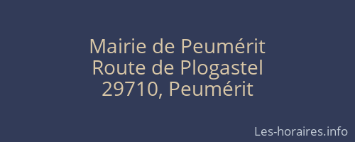 Mairie de Peumérit