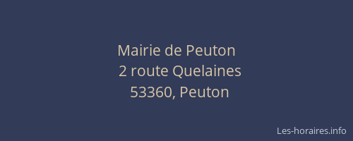 Mairie de Peuton