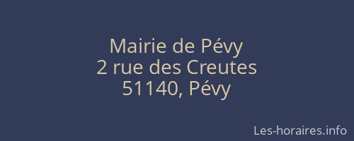 Mairie de Pévy