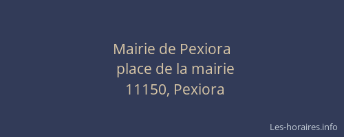 Mairie de Pexiora