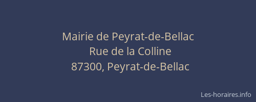 Mairie de Peyrat-de-Bellac