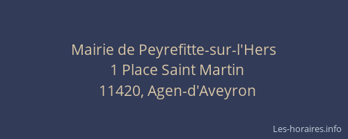 Mairie de Peyrefitte-sur-l'Hers