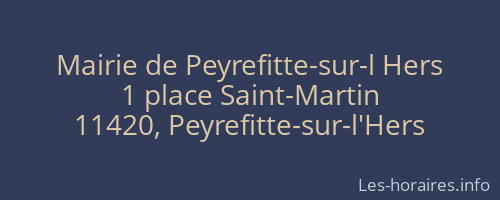 Mairie de Peyrefitte-sur-l Hers