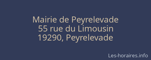 Mairie de Peyrelevade