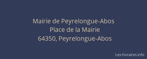 Mairie de Peyrelongue-Abos