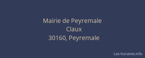 Mairie de Peyremale