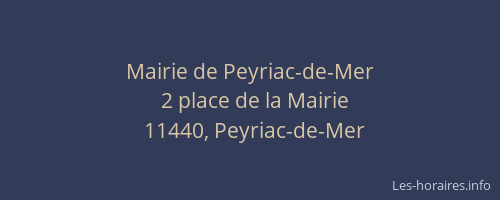 Mairie de Peyriac-de-Mer