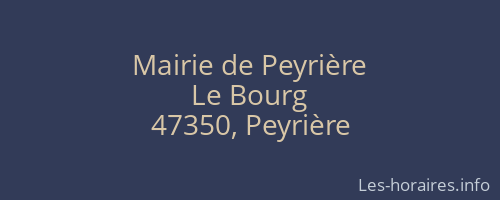 Mairie de Peyrière