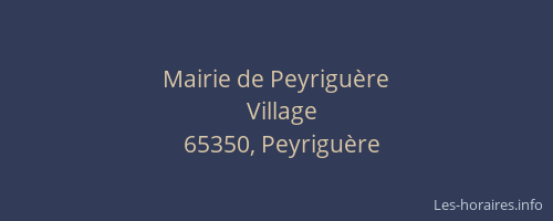 Mairie de Peyriguère
