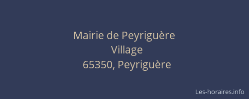Mairie de Peyrigu&egrave;re