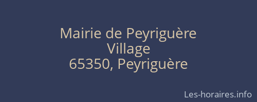 Mairie de Peyriguère