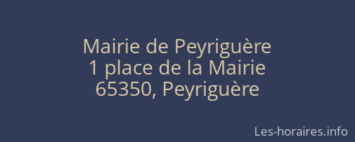 Mairie de Peyriguère