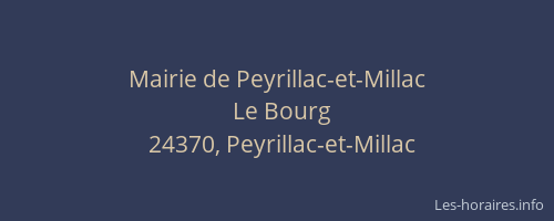 Mairie de Peyrillac-et-Millac