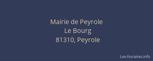 Mairie de Peyrole