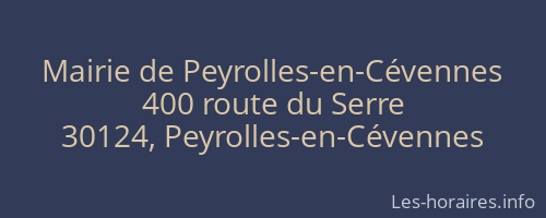 Mairie de Peyrolles-en-Cévennes