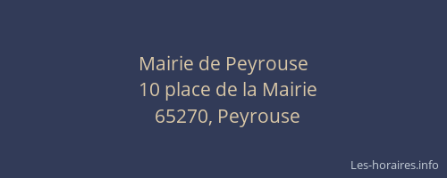 Mairie de Peyrouse