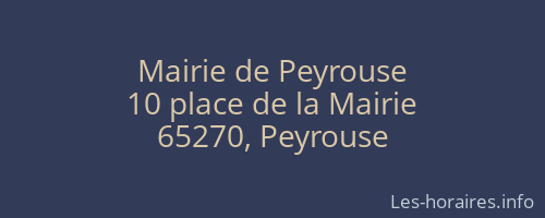 Mairie de Peyrouse
