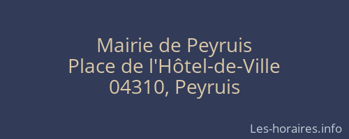 Mairie de Peyruis